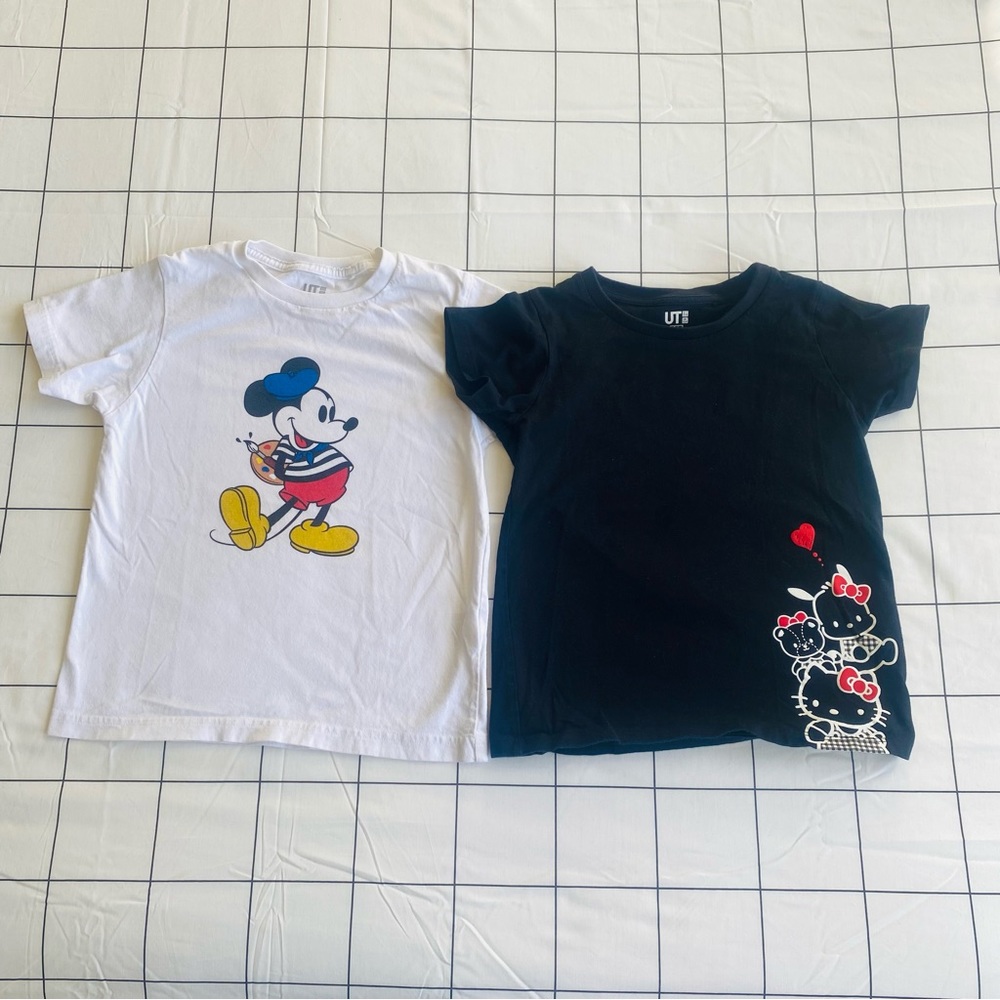 Uniqlo tshirts set of 2 size 5-6